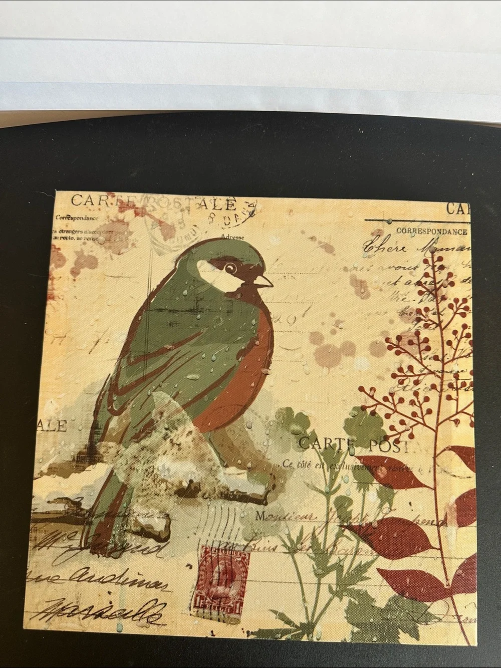 Set of Two Bird Wall Art Prints in Green and Red